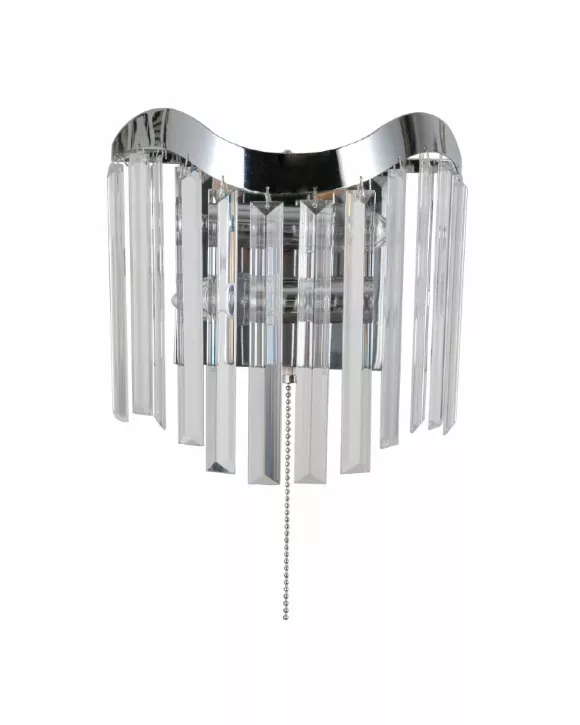 Настенный светильник Moderli Wave V10769-2W, Хром, Прозрачный, Металл, крупный план
