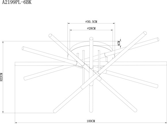 Потолочный светильник Arte Lamp Fernando A2199PL-6BK