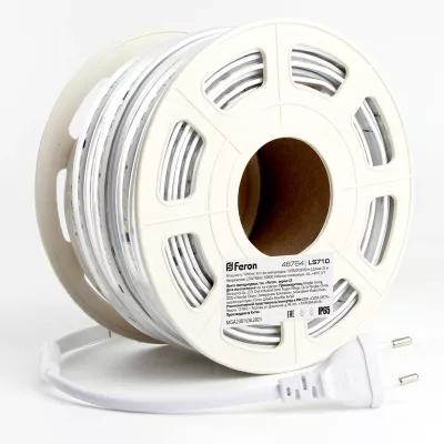 Светодиодная лента Feron LS710 220В 2835 10Вт/м 6500K 25м IP65 48764
