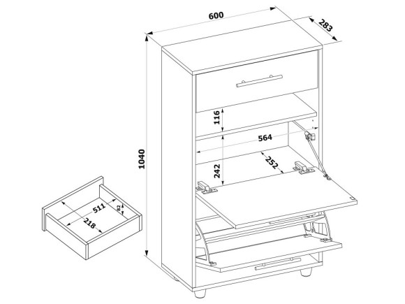 Тумба для обуви ТП-2 SK_SHOTP2Sb