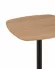 Стол барный Form SGR_T-005H-natural-black, дерево светлое, черный, металл, основание крупным планом