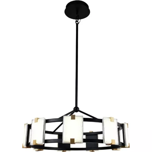 Подвесная светодиодная люстра Stilfort Crown 2043/02/09P, Черный, Прозрачный, Нейтральный белый