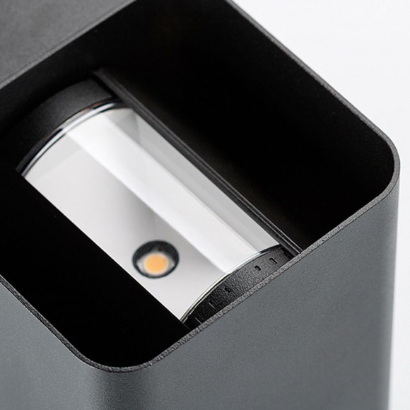 Уличный настенный светильник Arlight LGD-WALL-VARIO-S104x129-2x6W Day4000 (BK, 1-80 deg) 046428