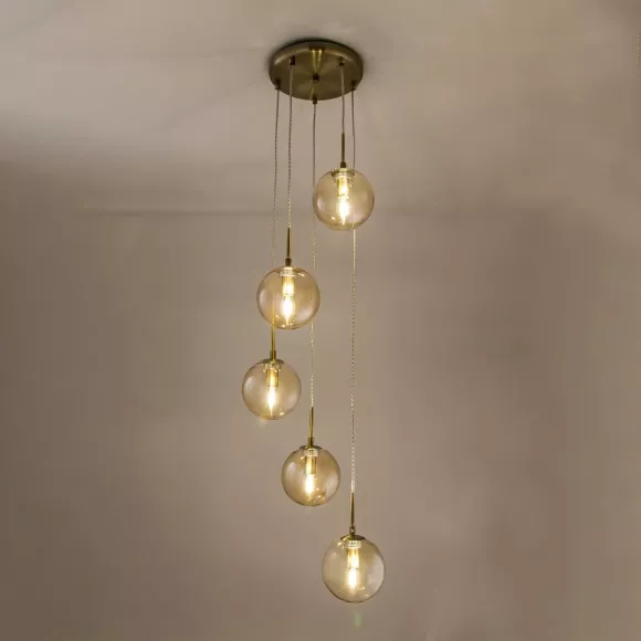Подвесной светильник Citilux Томми CL102053, Бронза, Прозрачный, Металл, декоративные элементы крупным планом