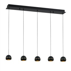 Подвесная светодиодная люстра Delight Collection MD21001034 MD21001034-5B black/gold