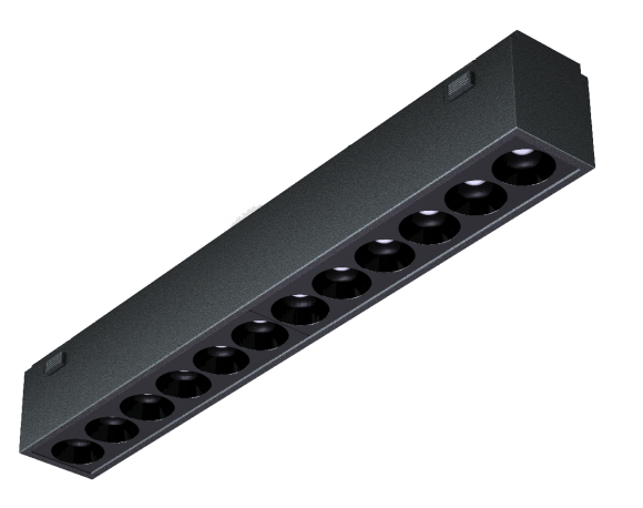 Трековый магнитный светильник iLedex Vision 4825-039-L197-12W-36DG-4000K-BK