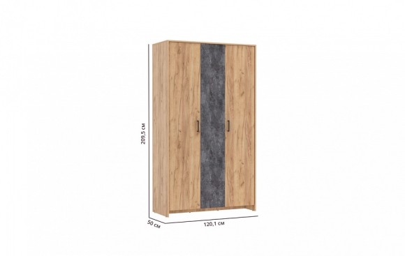 Шкаф платяной Бордо TRM_CB-00010957