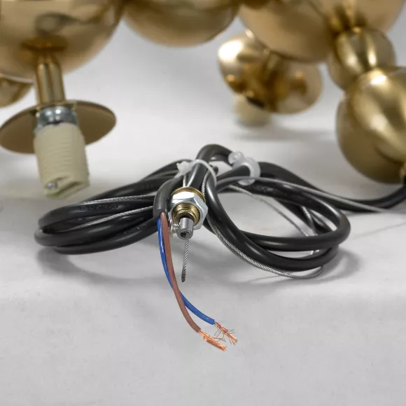 Подвесная люстра Lussole Covington LSP-8650, Золото, Белый, Металл, подключение Подвесная люстра Lussole Covington LSP-8650, Золото, Белый, Металл, подключение