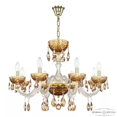 Подвесная люстра Bohemia Ivele Crystal 5417/8/240 G Amber/M-1F K721
