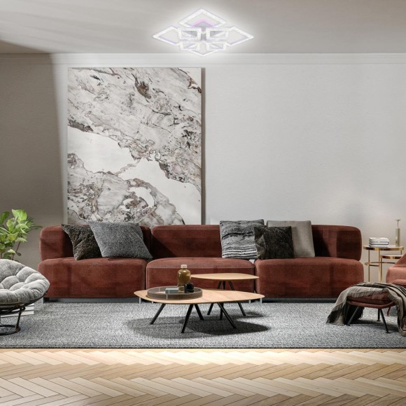 Потолочная светодиодная люстра с пультом управления Escada Aquarius 10287/8LED BL