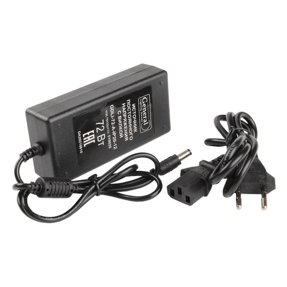 Источник постоянного напряжения с вилкой General GDLI-72-A-IP20-12 510020