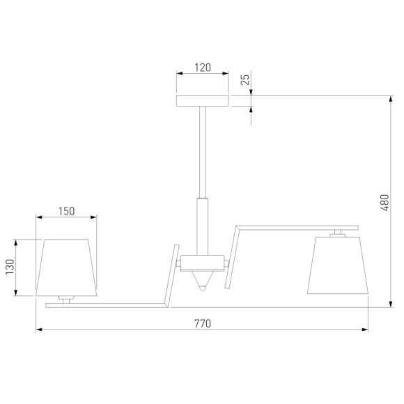 Люстра на штанге Eurosvet Ozark 60149/8 латунь a064981