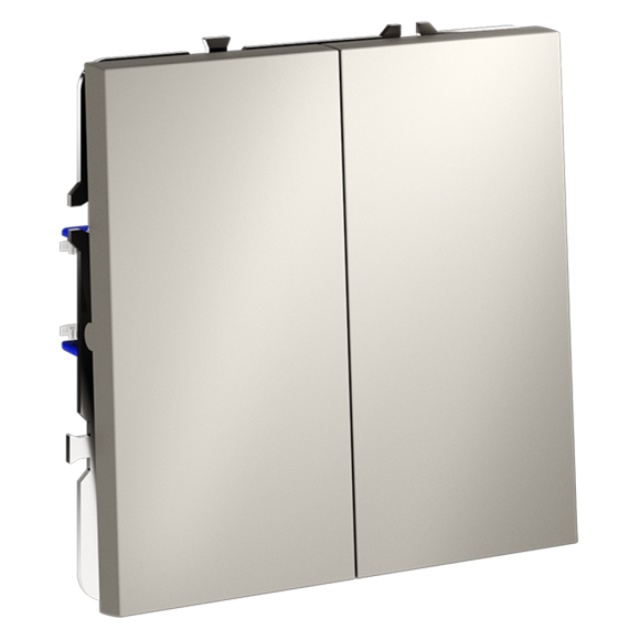 Выключатель двухклавишный Voltum S70 VLS020103