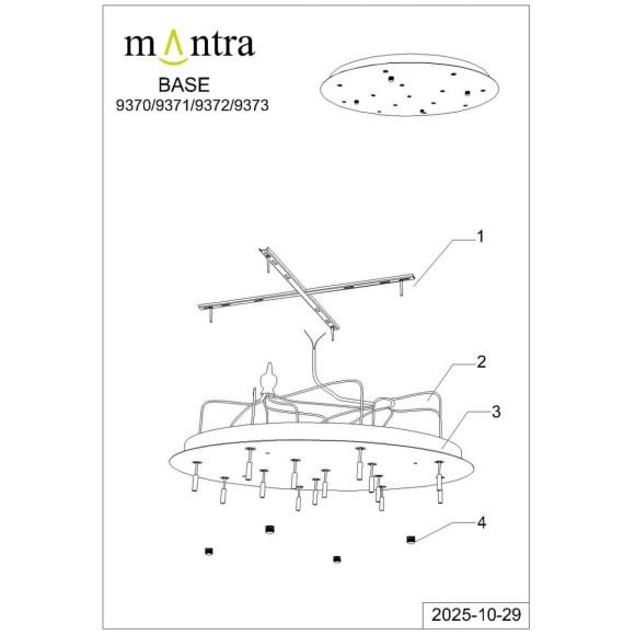 Подвесная люстра Mantra Boomerang 9372+9245 (14L)