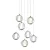 Подвесной светильник Delight Collection OD2437-7 gold/clear
