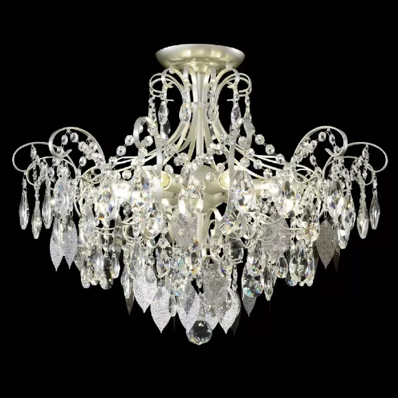 Потолочная люстра Crystal Lux ESMIRALDA PL6 SILVER, Серебро, Прозрачный, Металл, декоративные элементы крупным планом Потолочная люстра Crystal Lux ESMIRALDA PL6 SILVER, Серебро, Прозрачный, Металл, декоративные элементы крупным планом
