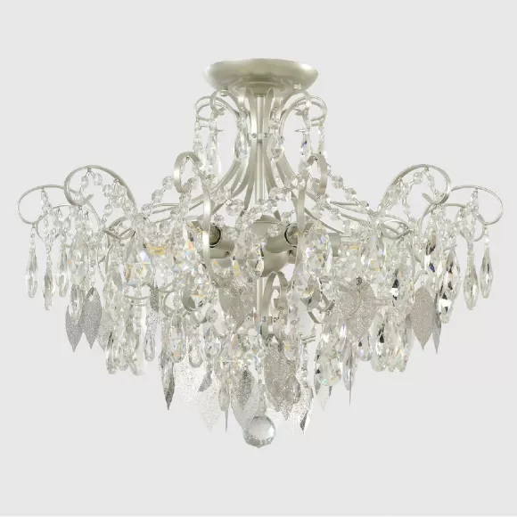 Потолочная люстра Crystal Lux ESMIRALDA PL6 SILVER, Арт-деко, Прозрачный, Серебро Потолочная люстра Crystal Lux ESMIRALDA PL6 SILVER, Арт-деко, Прозрачный, Серебро