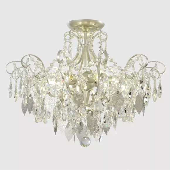 Потолочная люстра Crystal Lux ESMIRALDA PL6 SILVER, Прозрачный, Серебро, Металл Потолочная люстра Crystal Lux ESMIRALDA PL6 SILVER, Прозрачный, Серебро, Металл