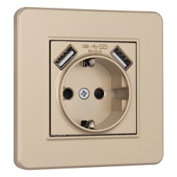 Розетка Arte Milano SET16-1-47-1 shampan