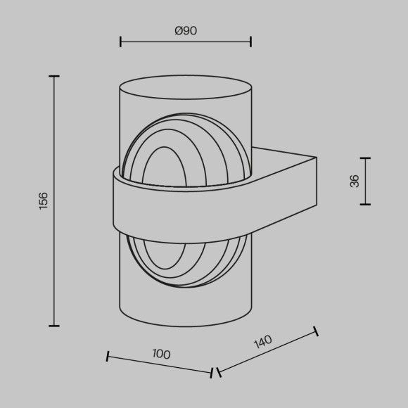 Настенный светильник Maytoni Sacramento MOD480WL-L10BS3K