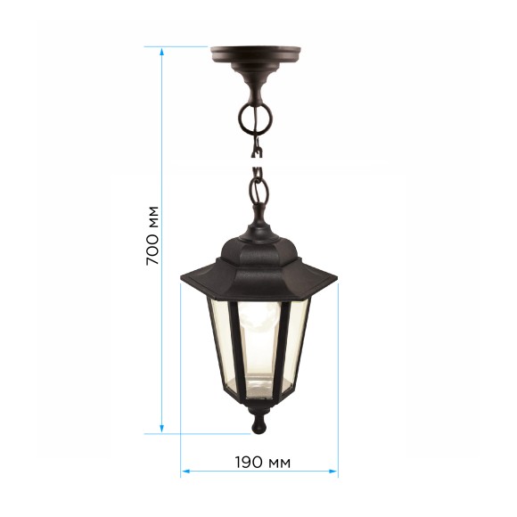 Уличный подвесной светильник Apeyron Адель 11-98ЧЕР