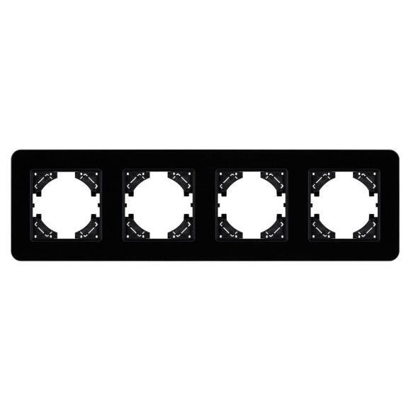 Рамка на 4 поста стеклянная Arlight FRM-OMALI-GS-4-BK 049701