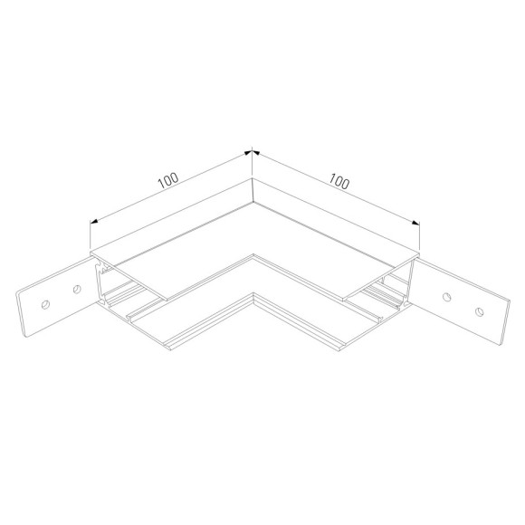 Коннектор угловой внутренний для накладного шинопровода Elektrostandard Slim Magnetic 4690389178993