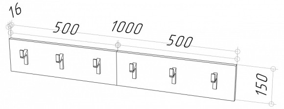 Вешалка настенная Stark NKM_71579682