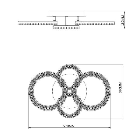 Потолочная светодиодная люстра с пультом управления Escada Alunit 10281/4LED