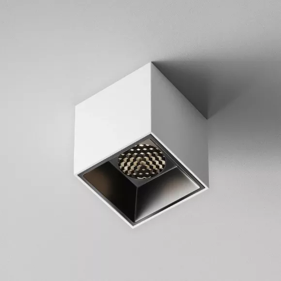 Накладной светильник Maytoni Alfa led C064CL-5W4K-SQ-WB, Белый, Нейтральный белый, Алюминий, вид сверху Накладной светильник Maytoni Alfa led C064CL-5W4K-SQ-WB, Белый, Нейтральный белый, Алюминий, вид сверху