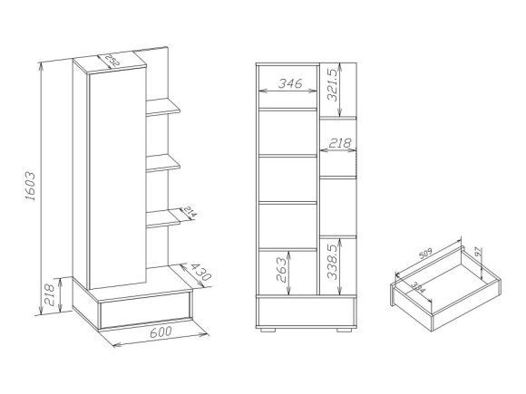 Шкаф книжный СТ-9 SK_ST9S5b6