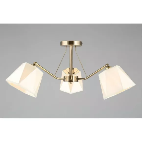 Потолочная люстра Omnilux Rapallo OML-65007-03, Модерн, Белый, Бронза Потолочная люстра Omnilux Rapallo OML-65007-03, Модерн, Белый, Бронза