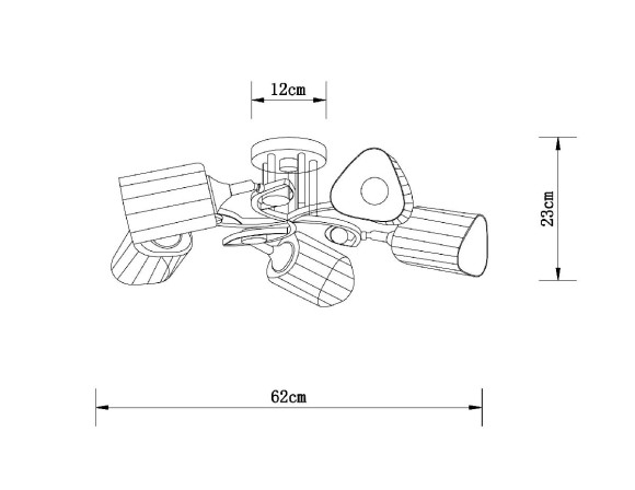 Потолочная люстра Arte Lamp Glamore A5076PL-5BK