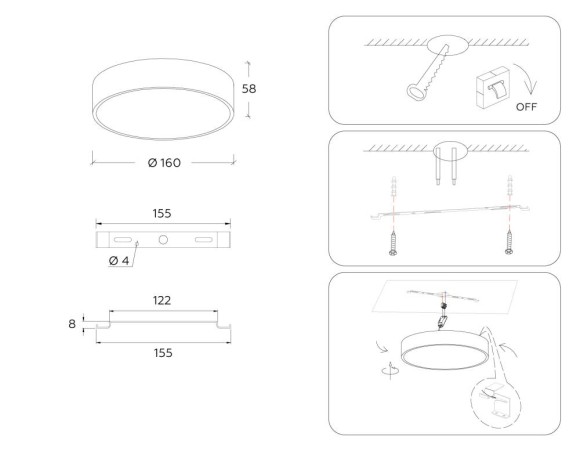 Потолочный светильник Ambrella Light Air Alum FV5516