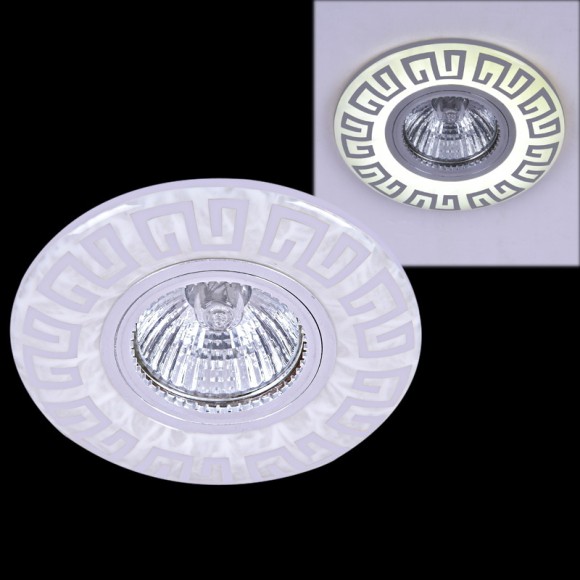 Встраиваемый светильник Reluce 09504-9.0-001MN MR16+LED3W WH/CR