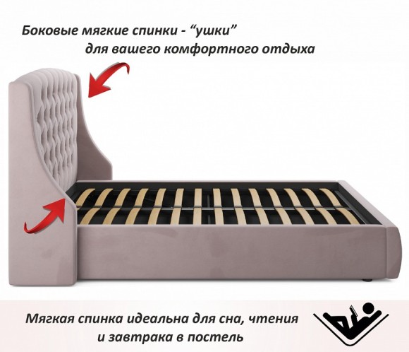 Кровать полутораспальная Stefani 2000x1400 с ПМ и матрасом АСТРА NMB_TE-00005312