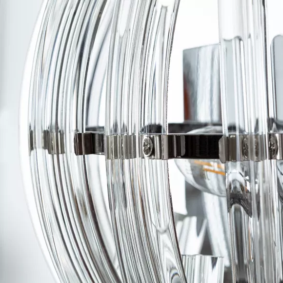 Настенный светильник Arte Lamp Ella A1054AP-1CC, Хром, Прозрачный, Металл, декоративные элементы крупным планом