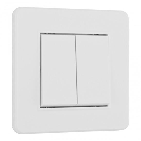 Выключатель двухклавишный Arte Milano SET16-1-30-2 white