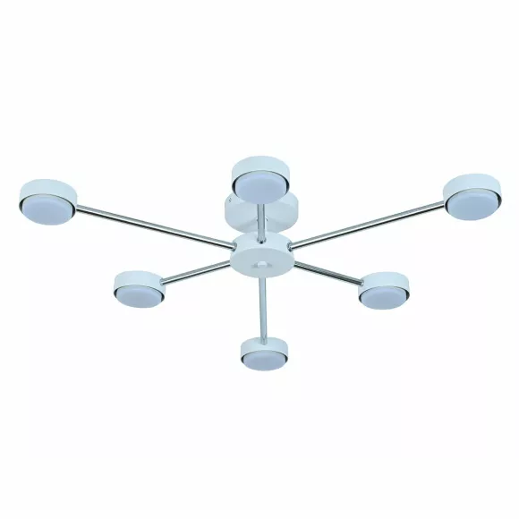 Потолочный светильник Escada Luminix 120008/6R White/Chrome ES0000095, Хром, Белый, Металл Потолочный светильник Escada Luminix 120008/6R White/Chrome ES0000095, Хром, Белый, Металл