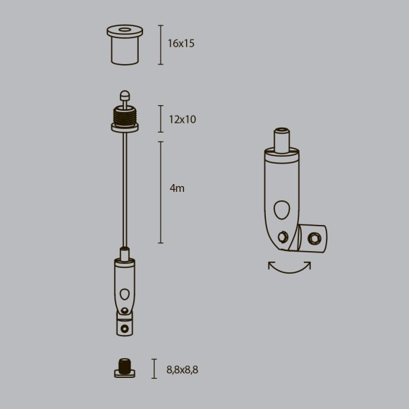 Комплект подвесов для радиусного профиля Maytoni Led strip ALM-3535R-P-2M
