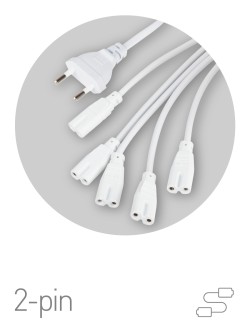 Разветвитель сетевой для линейных светильников Эра Разветвитель 5х IEC C7 2 м Б0060525