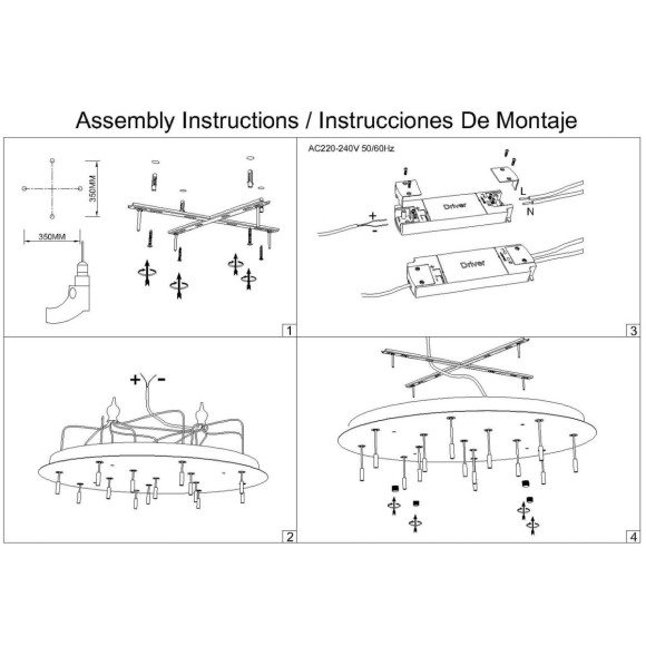 Подвесная люстра Mantra Boomerang 9373+9240 (14L)