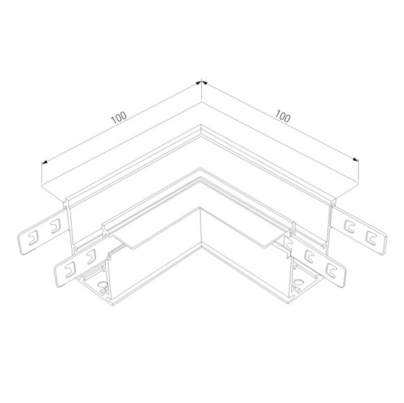Коннектор угловой внутренний для встраиваемого шинопровода Elektrostandard Slim Magnetic 4690389178986