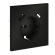 Накладка для розетки с заземлением и защитными шторками, с USB A+C Voltum S70 (черный матовый) VLS001008