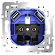 Механизм розетки с заземлением и защитными шторками 16А, с USB A+C Voltum S70 VLS0405M
