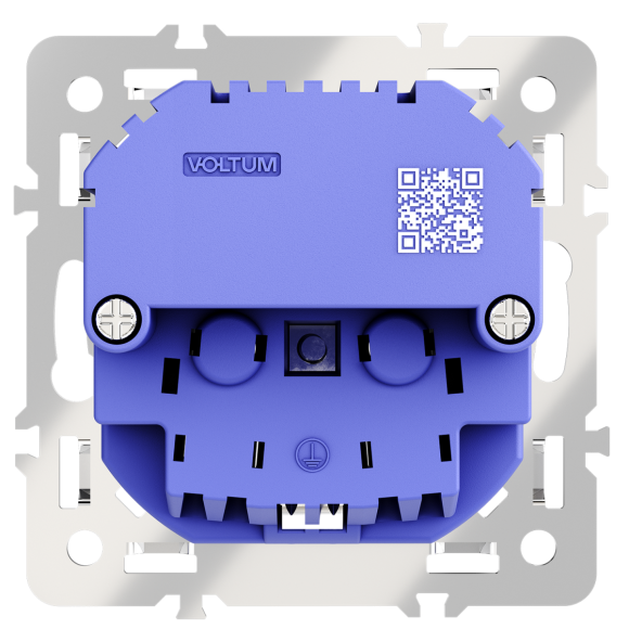 Механизм розетки с заземлением и защитными шторками 16А, с USB A+C Voltum S70 VLS0405M
