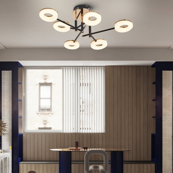 Потолочная светодиодная люстра Arte Milano Ferrara-72999 272999/6 BK/GD