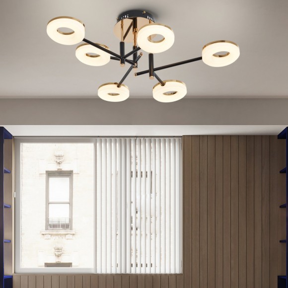 Потолочная светодиодная люстра Arte Milano Ferrara-72999 272999/6 BK/GD