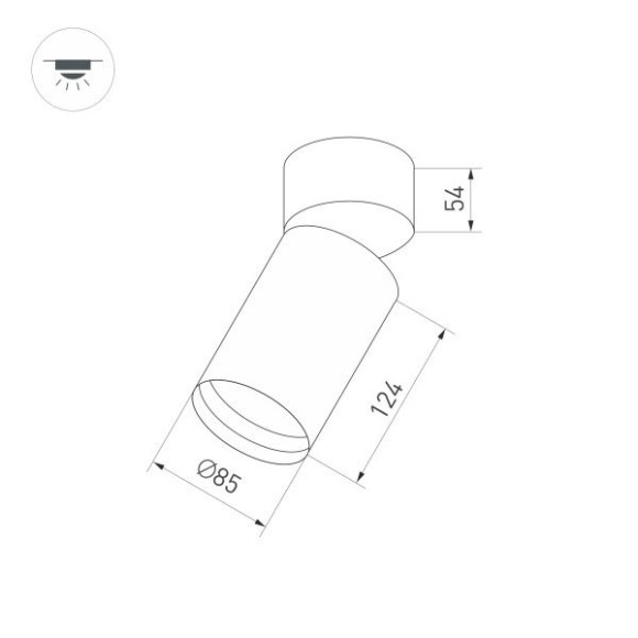Корпус накладного светильника Arlight SP-Polo-Surface-Flap-R85 024382(1)
