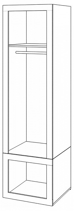 Шкаф платяной Toivo ТОЙ ШК 60/60 Д MER_TOJ-SHK-60-60-D-NBE
